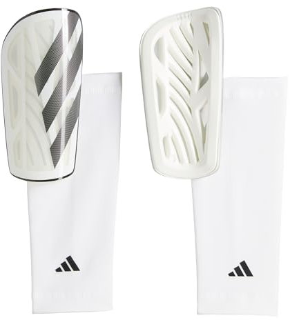 adidas Tiro League Schienbeinschoner, Unisex, Erwachsene, Weiß/Schwarz/Silber-Metallic, Größe M
