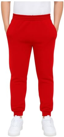 KHIM Chándal Deportivo para Niños y Niñas, Pantalón de Jogging para Niños Unisex, rosso, 3-4 años