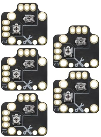 Lot de 5 manettes analogiques Drift Fix Mod Joystick Module 3D analogique Joystick Drift Planche de réparation compatible avec PS4 Compatible avec PS5 Compatible avec Xbox One Noir