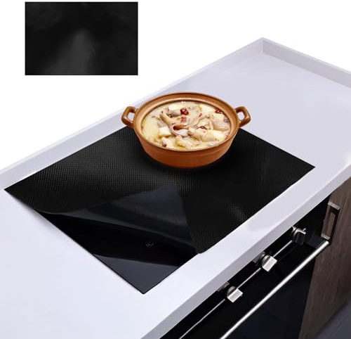 WestCH 52x78cm Große Induktionsschutzmatte Silikon Induktionskochfeld Schutzmatte Induction Cooker Silikonmatte Rutschfest Induktion Herdschutz Matte Magnetisch für Induktionsherd