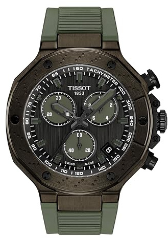 Tissot Men's Analog Swiss Quartz Watch with Rubber Strap T1414173706102