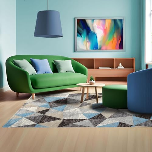 HMO HOME MY OWN Tappeto 110x170 cm Moderno in Polipropilene – Economico e Resistente – Pelo Corto Facile da Pulire – Ideale per Salotto, Soggiorno e Camera da Letto
