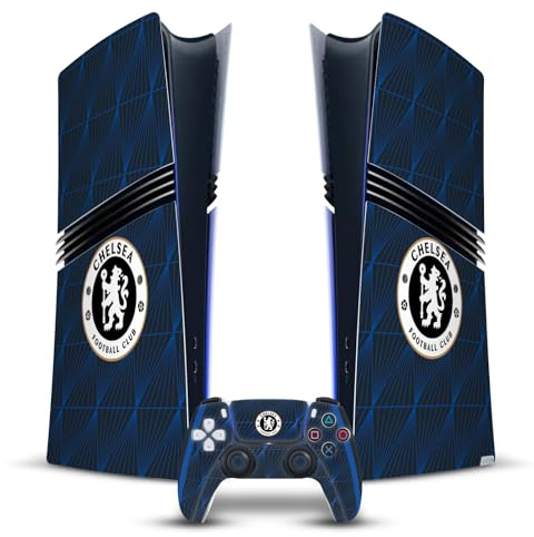 Head Case Designs Offizielle Chelsea Football Club Away 2023/24 Bausatz Vinyl Haut Gaming Aufkleber kompatibel mit Sony PlayStation 5 PS5 Pro Digital Edition Console & DualSense Controller