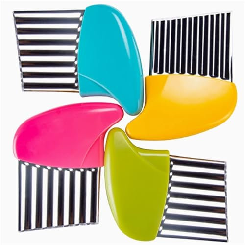 NJNNN Coupe-Frites en Acier Inoxydable, 4 pièces, Coupe-Frites, imperméabilisant, for Pommes de Terre, Carottes, Chips et Fruits, 5,5 Pouces(B)