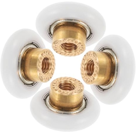 Angoily 4pcs Shower Pulley Replacement Parts Sliding Door Wheel Bathroom Glass Door Roller Hardware Repair