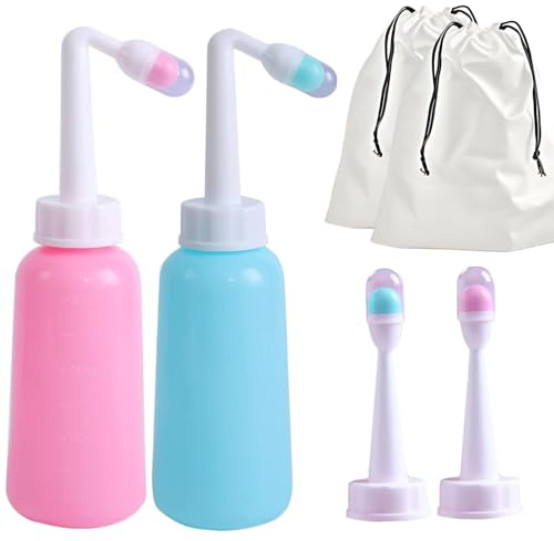Postpartum Perineal Wash Bottle Portable Bidet -500ml,Women Peri Recovery Postpartum Care After Birth Postpartum Clean New Mum Maternity Essentials,for Travling Outdoor (Mix, 2 Pack)