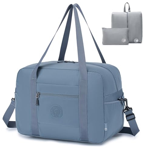 SPAHER Handgepäck Tasche 40x30x25 Eurowings Faltbare Reisetasche Flugzeug Sporttasche Damen Herren Duffle Bag Wasserdicht Weekender Handtaschen Hand Luggage Gym Fitness Bag mit Reise-Kulturbeutel