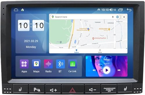 Generico Autoradio con Carplay 2 DIN Android 12 per VW Touareg 2002-2012, Touchscreen da 9 Pollici, Navigazione GPS, Telecamera Posteriore, Supporto Hi-Fi/WiFi, impianto Stereo Premium