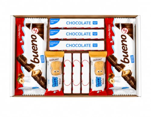 Christmas Bueno Chocolate Gift Box Hamper – Letterbox Friendly, Festive Treats for Kids & Adults, Chocolate Gift Box for Him or Her, Ideal Secret Santa or Stocking Filler