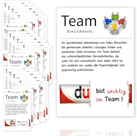 TaimeiMao 30er Teamkarte, Abschiedskarte Kollegen Kleine Geschenke | Dankeschön Geschenke für Büro Arbeit Mitarbeiter, Beste Kollegin Danke Geschenk
