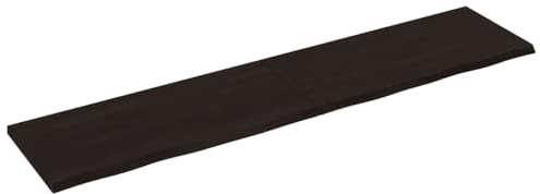Qnhdfrt Tavolo in rovere marrone scuro, 220 x 50 cm, massiccio, pieghevole, come piano di lavoro, cucina o esterno, per sala da pranzo, balcone e gastro