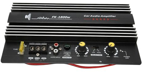 BAFOVY 1800W 12V Amplificatore Audio Auto Stereo Sub Woofer Alta Potenza con Pannello di Dissipazione del Calore Ultra Resistente per Installazione Facile Design Compatto