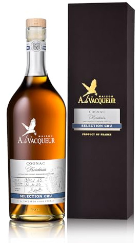 Maison A. de Vacqueur Cognac XO Sélection Cru Borderies, 46,7% Vol, 70cl, Hors d'âge, Coffret Cadeau Luxe