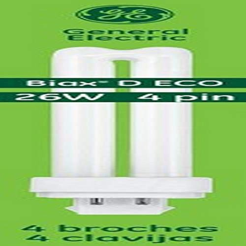 GE Energy Smart CFL Light Bulb, Double Tube Biax T4, 26-Watt, 1800 Lumen, G24Q-3 4-Pin Base, Cool White, 10-Pack, Compact Fluorescent