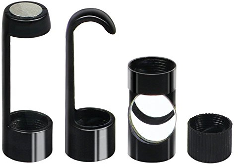 puak523 Haken Magnet Seitenansicht Spiegel Set, Serie 8 mm depstech Wireless Endoskop Kamera Mikroskop accessories-mirror & Haken & Magnet Gerät & Wasserdicht, Schwarz , --Free Size
