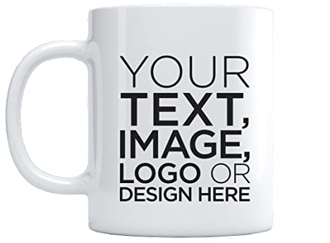 Ditzy Designs Personalised 11OZ Mug - Printed with Your Photo, Logo & Text - Custom Gift for Birthdays, Christmas & Workplace
