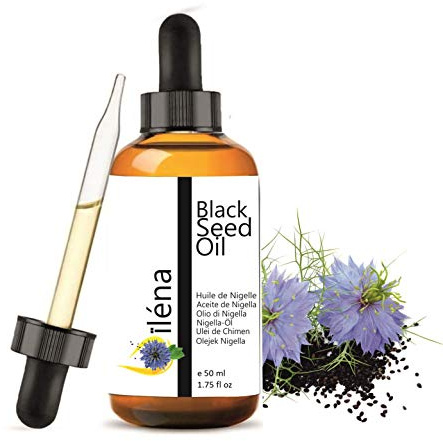 Oïléna Aceite vegetal de Nigella sativa (comino negro) Aceite de Nigella, 100% orgánico, puro y natural: cuero cabelludo, hidratante, piel, frasco de vidrio con una pipeta de 50 ml