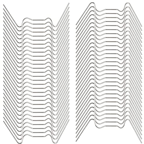 HONGCI 100Pcs W Clips for Greenhouse Glass Panes, Stainless Steel Greenhouse W Clips, Glass Pane Fixings