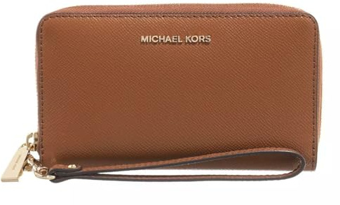 Michael Kors große Smartphone-Handgelenktasche aus quer genarbtem Leder, Luggage, 17.8 x 10.2 x 2.5 cm