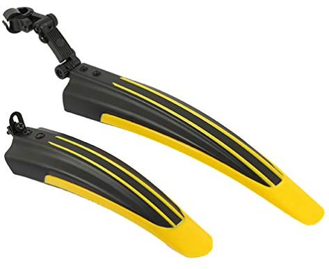 OttoBen Parafango Bici Set, Bambini Mountain Bike Protegge da Acqua e Sporco, Colorate Anteriore Posteriore Paraschizzi Paraspruzzi per MTB Bici da Città 20, 22, 24, 26 Pollici Giallo