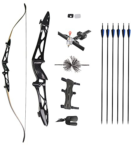 SHARROW 66/68/70 Zoll Takedown Recurvebogen Set 12-40 Lbs Zielscheibe BogenschießEn Jagdbogen Pfeil Und Bogen Erwachsene Sportbogen für Jagd Hunting Jugendliche DraußEn Spielzeug