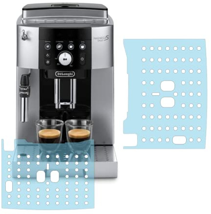 3x Schutzfolie für DeLonghi Magnifica S, 250.31, 250.33, 250.23, Tropfblech | Transparenter Kratzschuzt für die Tassenablage / Abtropfblech