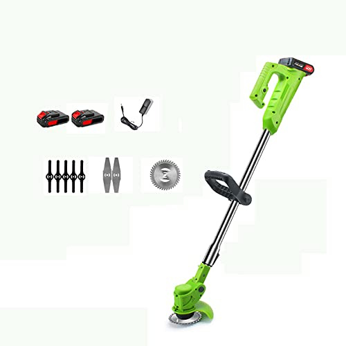 Tagliaerba Manuale Alimentato a Batteria, Tosaerba Elettrico a Batteria Utensile da Prato Elettrico Leggero e Senza Fili per potatura e rifilatura del Giardino