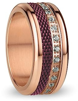 BERING Damen Ring in glänzendem roségold - Arctic Symphony Collection aus Edelstahl - Douro