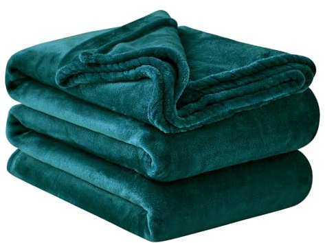 Aisbo Kuscheldecke Flauschig Decke Grün - Fleecedecke 230x270 cm Riesige Warme Couchdecke, Kuschlige Wohndecke Dunkelgrün Weich als Sofaüberwurf Blanket Sofadecke Bett für Winter