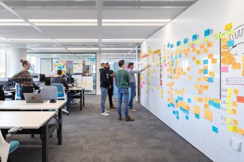 Whiteboardfolie | 6 Formate | selbstklebend & magnetisch | Weißwandtafel | Whiteboard | Schreibtafel | Wandfolie | Multifunktionsfolie | Magnettafel Farbe: Weiß (150 x 100 cm)