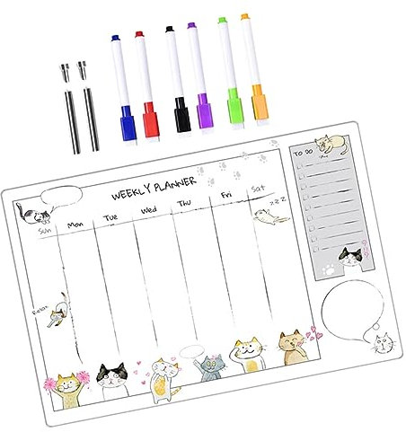 Lurrose Acryl-memoboard Mit Wochentafel Trocken Abwischbare Tafel Notiztafel Für Büro Küche Zuhause Und Schule Multifunktions-acryl-schreibtafel Praktisch Und Vielseitig