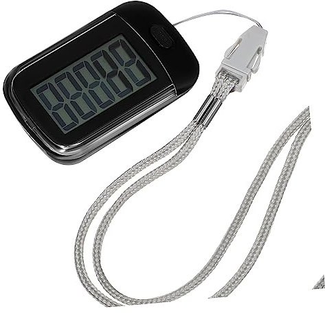 Mipcase Podomètre à Clip Léger Noir Cordon Podomètre D'activité Précis 3D pour Marche Et Fitness pour Seniors Et Femmes Utilisation Quotidienne Et Suivi des Pas