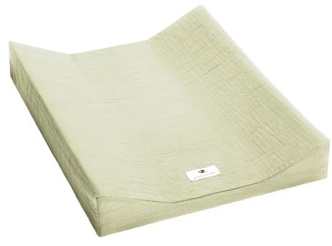 Julius Zöllner överdrag för 2-kilar skötdyna av muslin bomull – muslin lime stl. 50/65