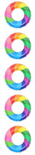 UPKOCH 5st Regenbogen-schwimmring Tauchen Wasser Schwan Schwimmbad Pools Spaß Schwimmen Ballon Schwimmring Im Regenbogen-Design Pool Aufblasbarer Schwimmring PVC Colorful
