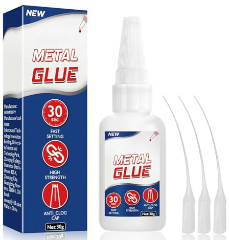 Metal Glue - 30g High Strength Bonds Super Glue For Steel, Zinc, Aluminum And Other Metal Materia - Heavy Duty, Waterproof, Heat Resistant, Quick-Dry Clear metal Adhesive