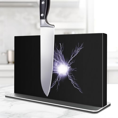 Bloque magnético para cuchillos sin cuchillo, soporte magnético de doble cara para cuchillos de acero inoxidable 304, soporte magnético universal para cuchillos de cocina para una cocina ordenada