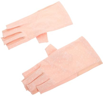 FOMIYES Guantes UV sin Dedos para Manicura Protección Anti-uv para Uñas Elásticos y Cómodos Guantes Mujer para de Uñas Protección Práctica y Duradera