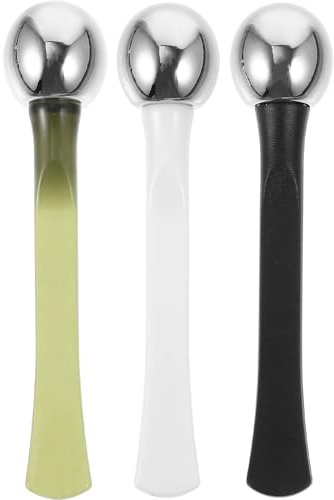 IWOWHERO 3 Stück Teiliges Eye Massager mit Augencreme Löffel und Massage stick Dualseitig für Effektive Augenpflege Augenringe und Ermüdung Wiederverwendbar für Zuhause und Beauty salons
