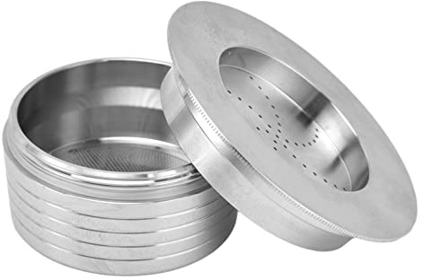 GLOGLOW Stainless Steel Reusable Coffee Capsule for Blue with Easy Fill Silicone Design for Home Brewing and Cappuccino