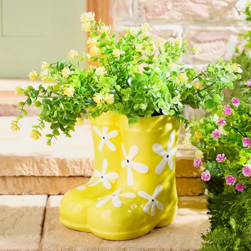 3 Pagen® Flower Pot Rain Boots - Welly Boot Planter for Indoor & Outdoor Use - Ideal for Herbs, Succulents or Flowers - Creative and Decorative - Decorative Highlight for Plant Lovers
