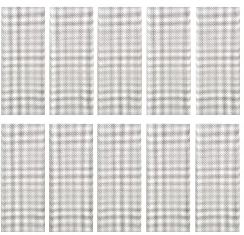 KICHOUSE Filet Pièces pour Argenté Fixe Inoxydable en Acier Plantes Tapis de Maille Anti-Rouille, 10 Aquatiques Mousse pour Aquarium et Bassin