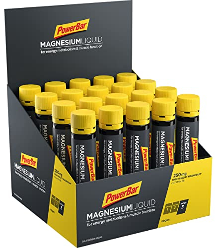 Powerbar Magnesium Liquid Ampullen 20X25ml - Nahrungsergänzungsmittel mit 250 mg Magnesium und Vitamin B6