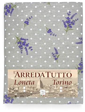 Tex family Tela decorativa cubretodo, gran foulard cubrecama, cubresofá, tejido Miross, lavanda provenzal, 2 plazas