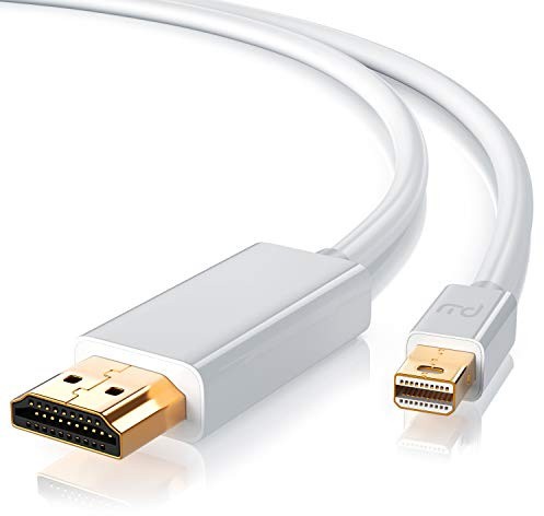 CSL - 1m 4k Mini Displayport 1.2 auf HDMI Kabel UHD 4kx2k - Kompatibel mit Thunderbolt 1- und Thunderbolt 2-Ports - 4K Ultra HD 2160p Full HD 1080p - kompatibel mit Apple Lenovo Surface