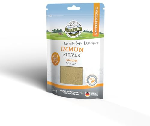 Bellfor Complemento Alimenticio para Perros Mayores - Vitaminas y Suplemento para el Sistema Inmune, con Proteína de Insectos, Propóleos, Ortiga y Rosa Mosqueta, 250 g