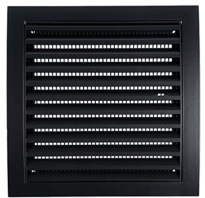 Steinberg14 Anthrazit Lüftungsgitter 190x190mm Kunststoff Abschlussgitter - Abluftgitter für Wand und Decke - ohne Flansch