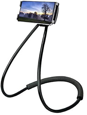 Moxamo Soporte para teléfono móvil Inteligente, Flexible 360 Grados de rotación del Soporte del móvil, Universal Brazo Largo Mesa Soporte Movil Perezoso de Múltiples Funciones (Negro)