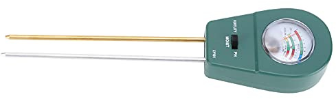 Tester del suolo 3 in 1, misuratore di umidità del suolo con grande sensore igrometrico digitale a quadrante per il rilevamento di temperatura, PH, fertilità per l'agricoltura delle piante giardino