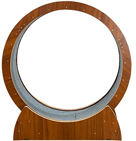 Cat Running Wheel Ferris Toys Holz - Braun Großes kleines Laufband für Katzen/Rad für Übungen für Katzen, Rad für Katzen für Innenraum, geräuschlos, kleiner Raum (