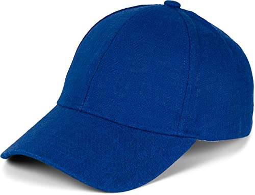 styleBREAKER Unisex Baseball Cap Sommer Leinen | Kopfumfang 54-59 cm - Stufenlos verstellbar. 7 cm gebogener Schirm. Atmungsaktiv durch Naturfaser. Mit Baumwoll-Schweißband.